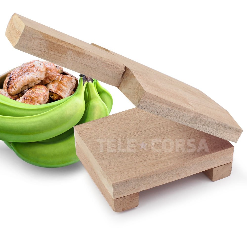 ไม้ทับกล้วยสีอ่อน ไม้ทับกล้วยปิง ที่ทับกล้วย รุ่น Banana-squeezer-flatten-grilling-00e-KW1