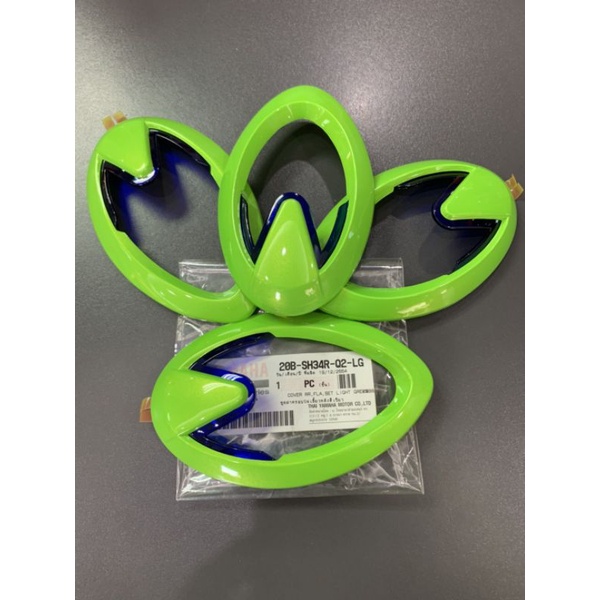 ชุดฝาครอบไฟเลี้ยวหน้า/หลังสีเขียว รุ่น Fino คาร์บลู