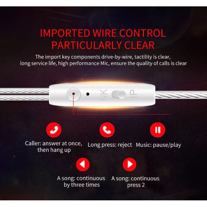 [ของแท้ 100%] QKZ CK5 หูฟังอินเอียร์  HiFi In-ear