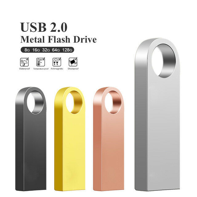 ปรับแต่งโลโก้แฟลชไดรฟ์ USB 1GB 2GB 4GB 8GB 16GB 32GB 64GB 128GB Pendrive Metal U Disk 2.0