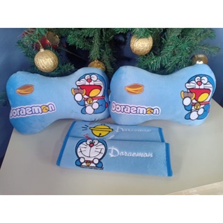 setหมอนรองคอ+ที่หุ้มเบลล์ในรถยนต์ลายโดเรม่อนDoraemon