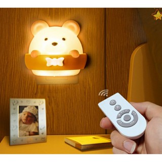 โคมไฟหมี Mini teddy LED พร้อมรีโมท (มาพร้อมสาย usb ในการชาร์ต)