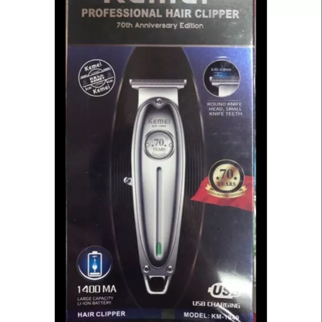 Kemei KM1949 ปัตตาเลี่ยนตัดผม แบตตาเลียนตัดผม Clipper Trimmer คุณภาพดีมาก ใบตัดละเอียด 0.45-0.8MM. แบบชาร์จไฟฟ้า