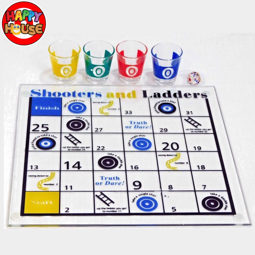 พร้อมส่งในไทย เกมวงเหล้า Shooters and Ladders บันไดงูสายดื่ม Drink Shot Game #3