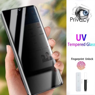 UV ของเหลว กาวเต็ม โค้ง กระจกนิรภัย ป้องกันหน้าจอ Huawei P60 P50 P40 P30 Mate 50 40 30 20 Nova 10 SE 9 8 7 Pro Plus Pro+ 4G 5G 2023