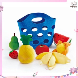 Hape - Toddler Fruit Basket ของเล่นผลไม้สีสันสดใสพร้อมตะกร้านุ่มนิ่ม