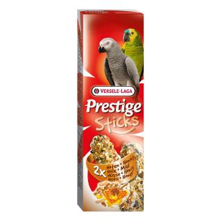 Prestige Stick Parrots Nuts &amp; Honey เพรสทีจสติ๊ก ขนมสำหรับนกแก้ว สูตรถั่วและน้ำผึ้ง (140g), Versele Laga