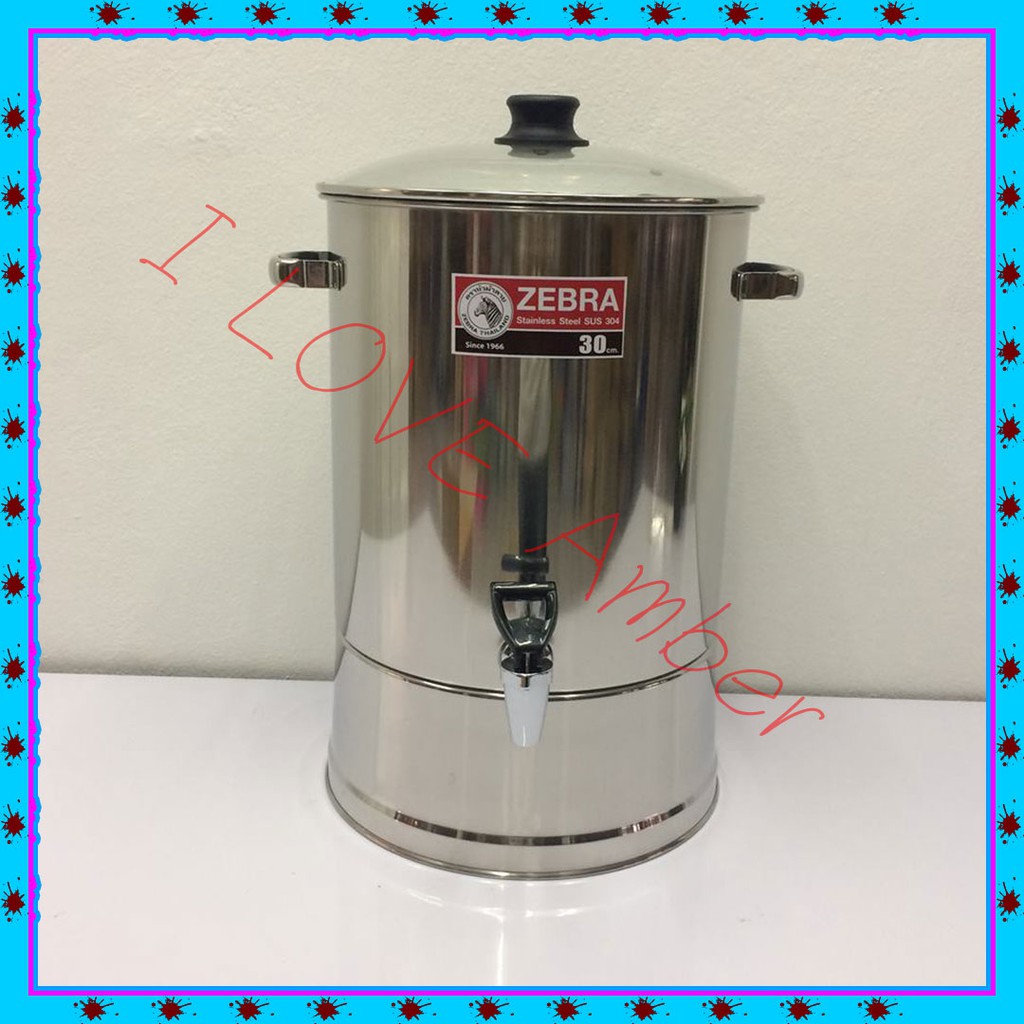ชื่อ  : ZEBRA  PITCHER  HOT  AND  COLD WATER ZEBRA STAINLESS COOLER 30 CM. STAINLESS COOLER WATER HO