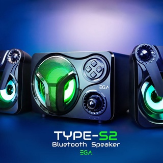 ลำโพงเกมมิ่ง EGA TYPE S2 Bluetooth Speaker 7 LED Color Lighting ใช้งานง่าย ประกันสินค้า 2 ปี