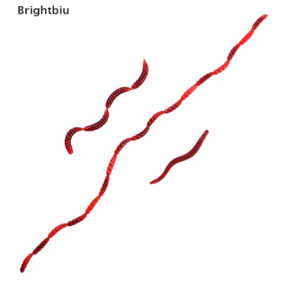 [Brightbiu] เหยื่อตกปลาซิลิโคน รูปหนอนสีแดง เหมือนจริง 100 ชิ้น