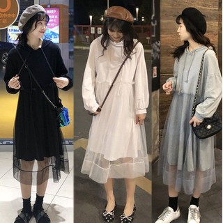 เดรส S-2XL เกาหลี นางฟ้า กินกัน แขนยาว แต่งตัว dresses