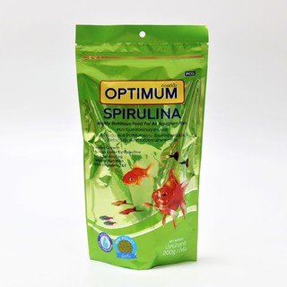 OPTIMUM SPIRULINA "โอซาก้า" 200 g. (เหมาะกับปลาสวยงามทุกสายพันธ์ุ)