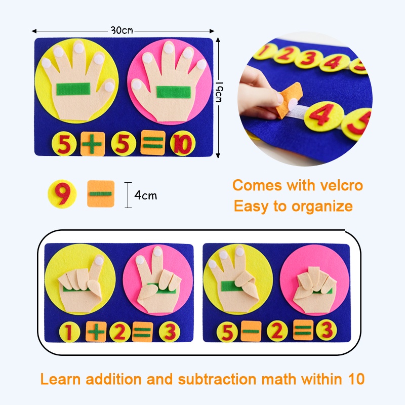 Montessori ของเล่นนับเลขคณิตศาสตร์ เสริมการเรียนรู้เด็กวัยหัดเดิน ราคา ถูกที่สุด ดีลบีเคเค แกลเลอรีภาพที่ 3