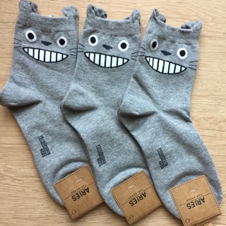 ถุงเท้าลายโทโทโร่ Totoro - หุ้มข้อ free size