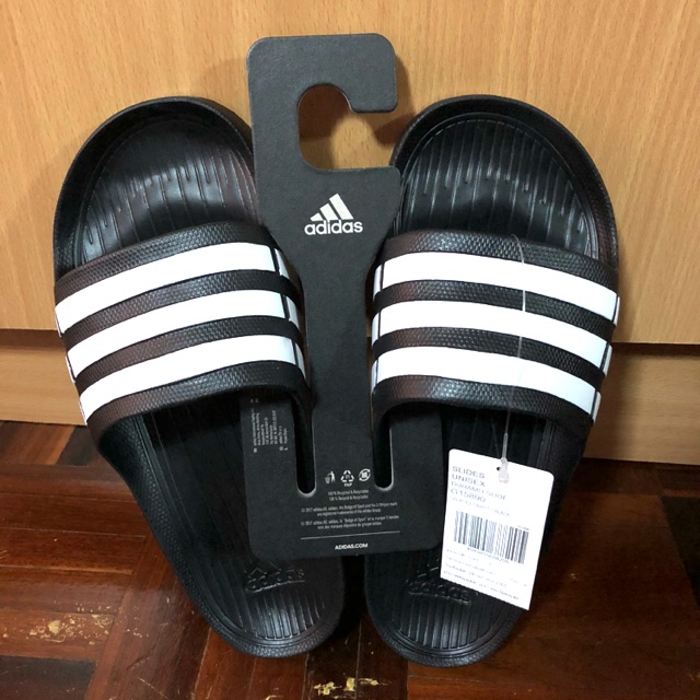 Adidas รองเท้าแตะ Duramo Slide รุ่น G15890 (สีดำ) Size UK 6 & 7 แท้ 💯%