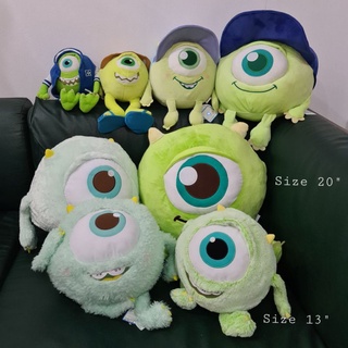 ตุ๊กตา ไมค์  Mike ตาเดียว เพื่อน ซัลลี่ Sally จากมอนสเตอร์ อิงค์ Monsters Inc.ไซส์ 9-20 นิ้ว ลิขสิทธิ์นำเข้าญี่ปุ่น