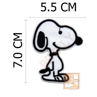 ตัวติดเสื้อ ตัวรีดเสื้อ อาร์ม Armpatch งานปักผ้า ลาย การ์ตูน สนูปี้ สนูปปี้ Snoopy