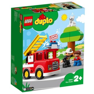 ของเล่นสร้างบล็อกเลโก้ชุด DUPLO ของรถดับเพลิง 10901