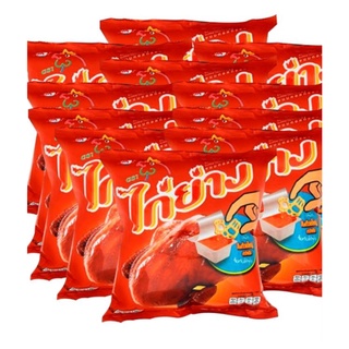 ไก่ย่าง ขนมทอดอบกรอบรสดั้งเดิม 15g แพ็ค12 ซอง Grilled Chicken Original Flavor Crispy Snack 15g Pack 12 Sachets