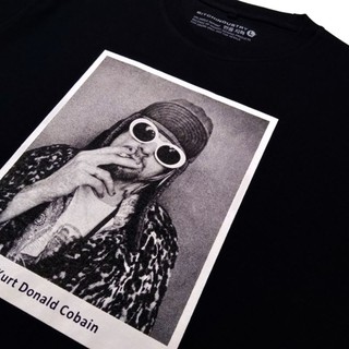 Kurt Cobain เสื้อยืดสูบบุหรี่ | สีเทา