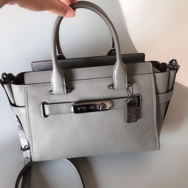 COACH SWAGGER 27 HEATHER GRAY 87295