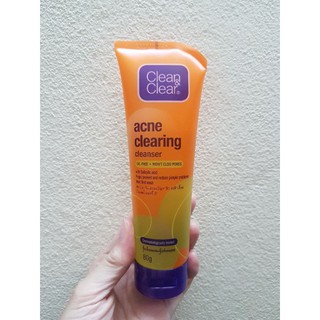 Clean &amp; Clear Acne Clearing Cleanser 80g คลีน&amp;เคลียร์ แอคเน่ คลีนเซอร์