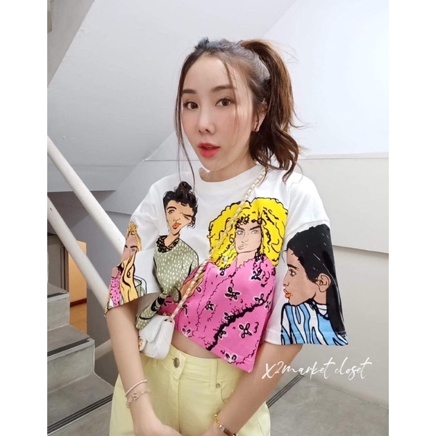 เสื้อครอป Zara หน้าคน จากร้านคุณดาว X2 Market Closet