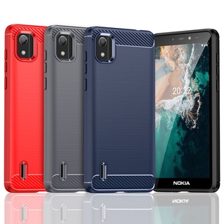 Nokia C2 รุ่นที่ 2 พื้นผิวแปรง แบบบางพิเศษ กันกระแทก เคส TPU นิ่ม