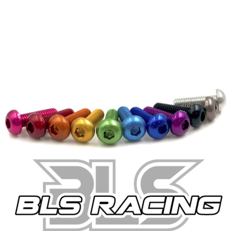 BLS Racing Aluminium 7075 M3 สกรูปุ่มหกเหลี่ยม (8 ชิ้น)
