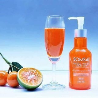 SOMSAI Soap สบู่วิตามินส้มใส 300 ml.