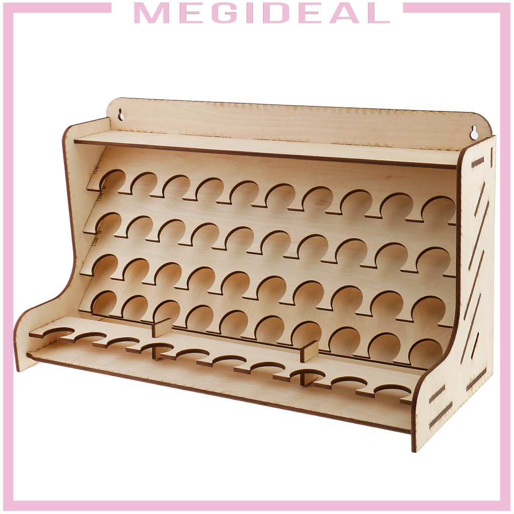 [MEGIDEAL] Wooden Paint Rack Modular Brush Organizer Paint Acrylic