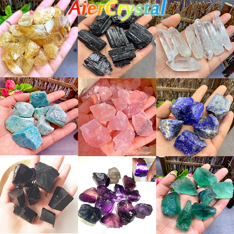 100g Piedras หินแร่ธรรมชาติและคริสตัล Rose Quartz Labradorite Obsidian คริสตัล Fluorite อัญมณีดิบ Reiki Healing