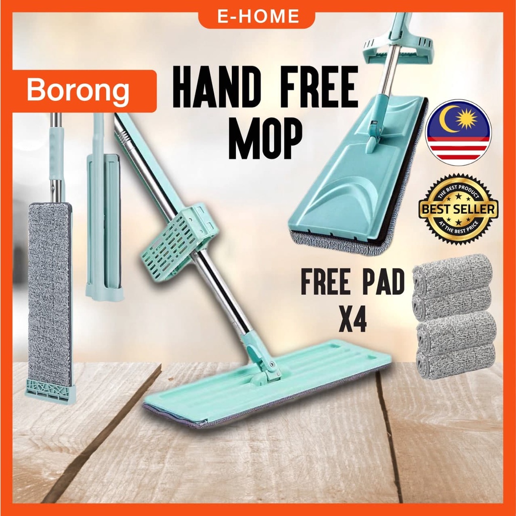 MAGIC MOP Lantai 360 หมุน SELF WASH SQUEEZEL DRY FLAT MOP MAGIC MOP FLOOR MOP Easy LANTAI