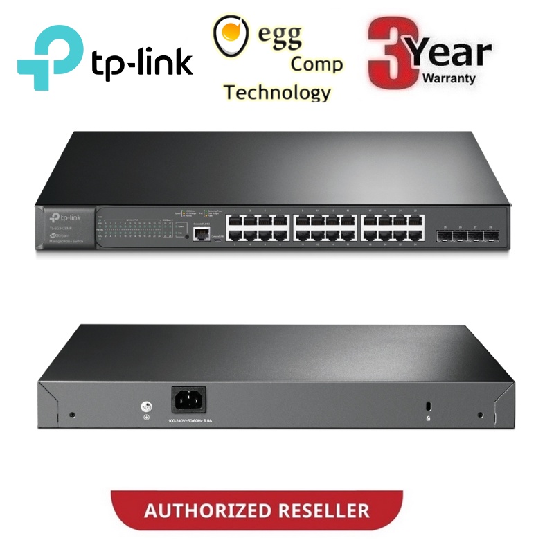 TP LINK TL-SG3428MP JetStream 28-Port Gigabit L2 Managed Switch with 24-Port PoE+