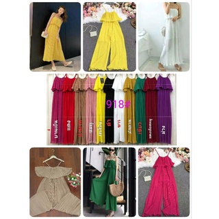 จั๊มสูท ขายาว ผ้าชีฟอง #จั๊มสูทท ฟรีไซส์ อก 32-46" เอว 26-44" สะโพก 36-66" ยาว 44-50" รายละเอียดอื่น เลื่อนดูใต้โพส