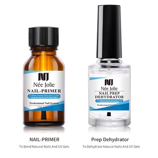 NEE JOLIE NAIL PREP DEHYDRATOR &amp; NAIL PRIMER ไพรเมอร์เล็บ กันเชื้อราเล็บ กันชื้นเล็บ สีติดทน ช่วยยึดเล็บได้ดี