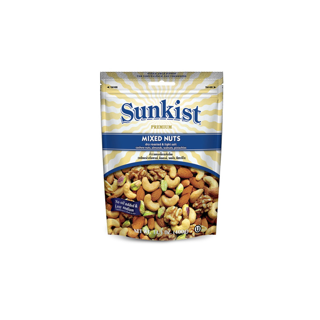 ซันคิสท์ มิกซ์นัทอบเกลือ รสเค็มน้อย 400 ก. Sunkist Dry roasted & Light salt Mixed Nuts 400 g.