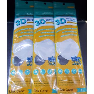 แพ็ค 1 ชิ้น มีแต่สีดำ 3D link care Mask หน้ากากอนามัย ป้องกัน PM 2.5