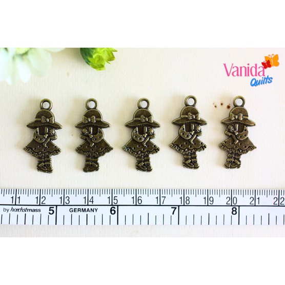 หัวซิป ตัวห้อยซิป จี้ สีทองเหลือง รูปยีราฟ 3D แพคละ 5 ชิ้น (รหัส diy0054)