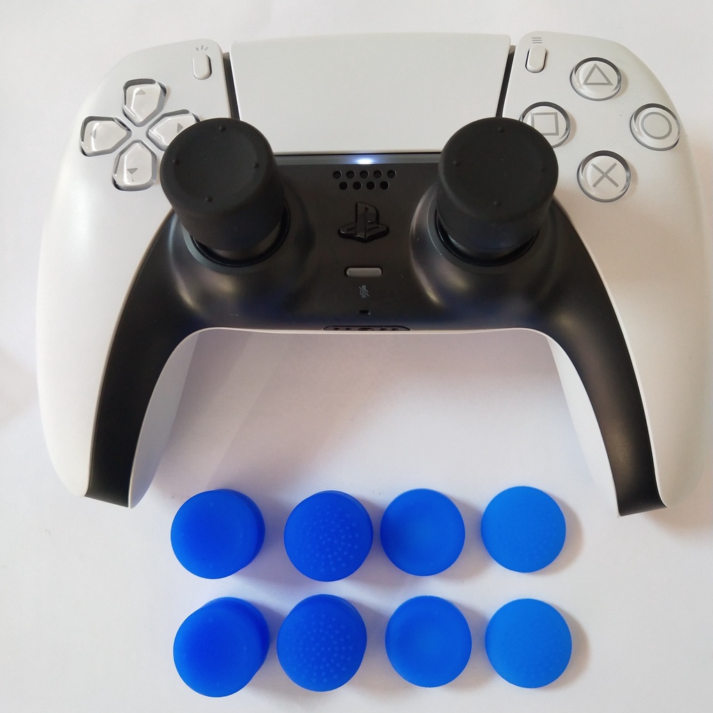 ซิลิโคน ปุ่มอนาลอคจอย Ps4 ยางครอบ อนาล็อก จอย PS5 PS4, XBOX360, ps4 ชุดละ 8 ชิ้น สีดำ ยางหุ้ม ยางครอบ จุกยาง อนาลอก