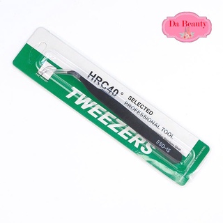 แหนบ ที่คีบ Tweezers ที่คีบ ที่หนีบปลายแหลมคุณภาพสูง ป้องกันไฟฟ้าสถิต ( มี 2 แบบ แบบตรง และ แบบงอ )