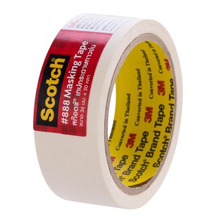 กระดาษกาวย่น แกน 3 นิ้ว (36 มม. x 20 หลา) สีครีม สก๊อตช์ Masking tape 3  core (36 mm. X 20 yds), ??cream color, Scotch