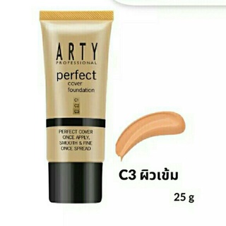 ARTY PROFESSIONAL PERFECT COVER FOUNDATION 25G สี C3 สหรับผิวเข้ม