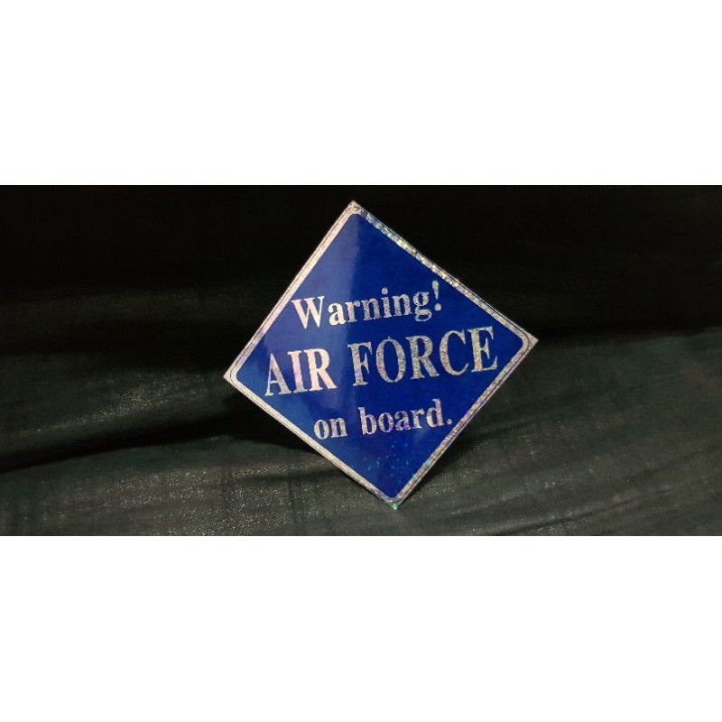 สติกเกอร์ sticker "Warning Air Force on board"