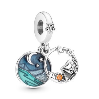 [พร้อมส่ง สินค้าแท้ 💯] Pandora Camping Night Sky Double Dangle Charm