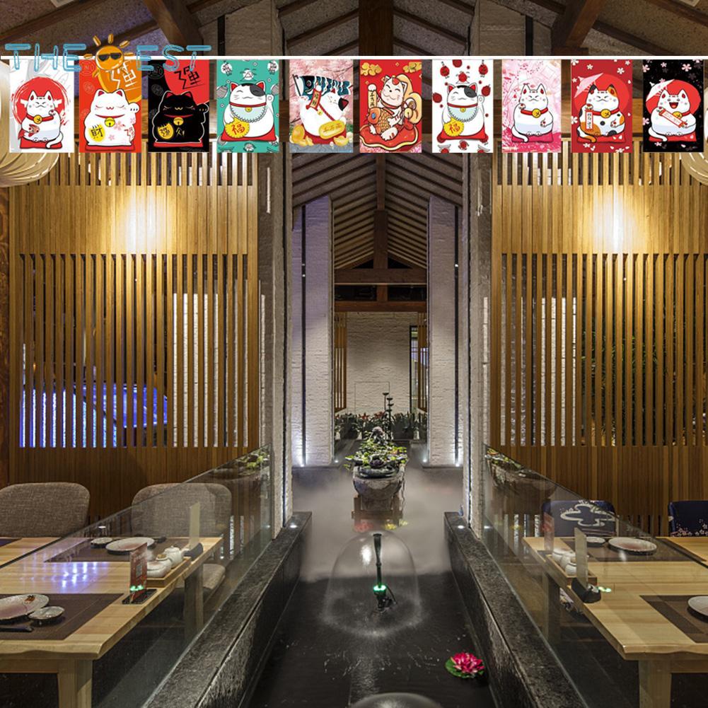 ◆Thebest ธงแบนเนอร์ ลายแมวนําโชค สไตล์ญี่ปุ่น สําหรับแขวนตกแต่งบ้าน - รูปที่ 3