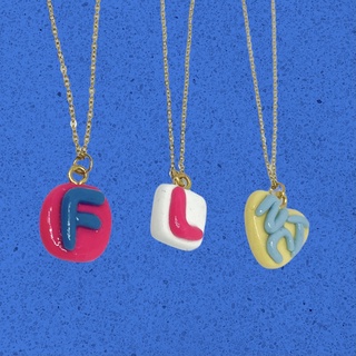 สร้อยคอ 18 K gold จี้ polymer clay ปั้น