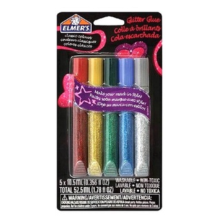 กาว กากเพชร Elmers glitter glue 5 pens 10.5 ml ( จำนวน 1 แพ็ค)