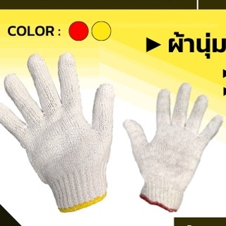 ส่งด่วน! ถุงมือผ้า ถุงมือทำสวน ถุงมือทอผ้าฝ้าย ถุงมือผ้าสีขาว ถุงมือใช้เกษตรกรรม ถุงมือ ตัดอ้อย ข้อสั้น (ยกโหล)