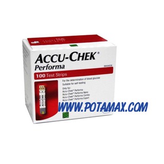 แผ่นตรวจน้ำตาล ACCU-CHEK Performa 100 Test Strips